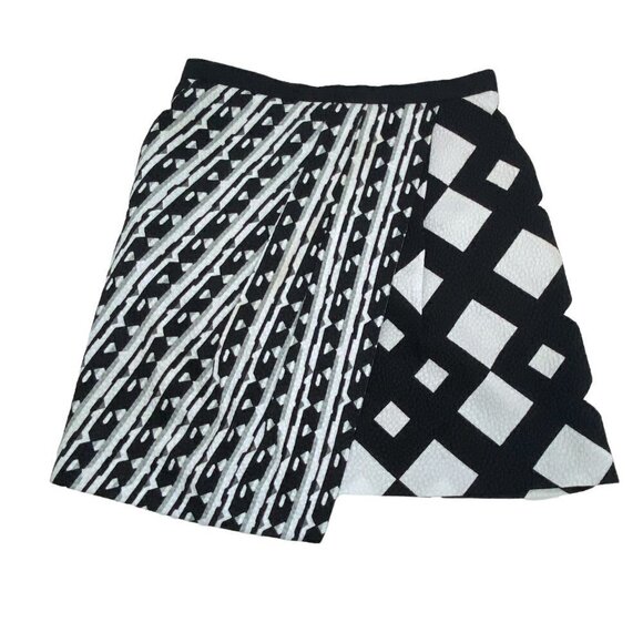 Peter Pilotto x Target Mini Skirt Size 4 Black White Pencil Wrap Skirt - Picture 3 of 7